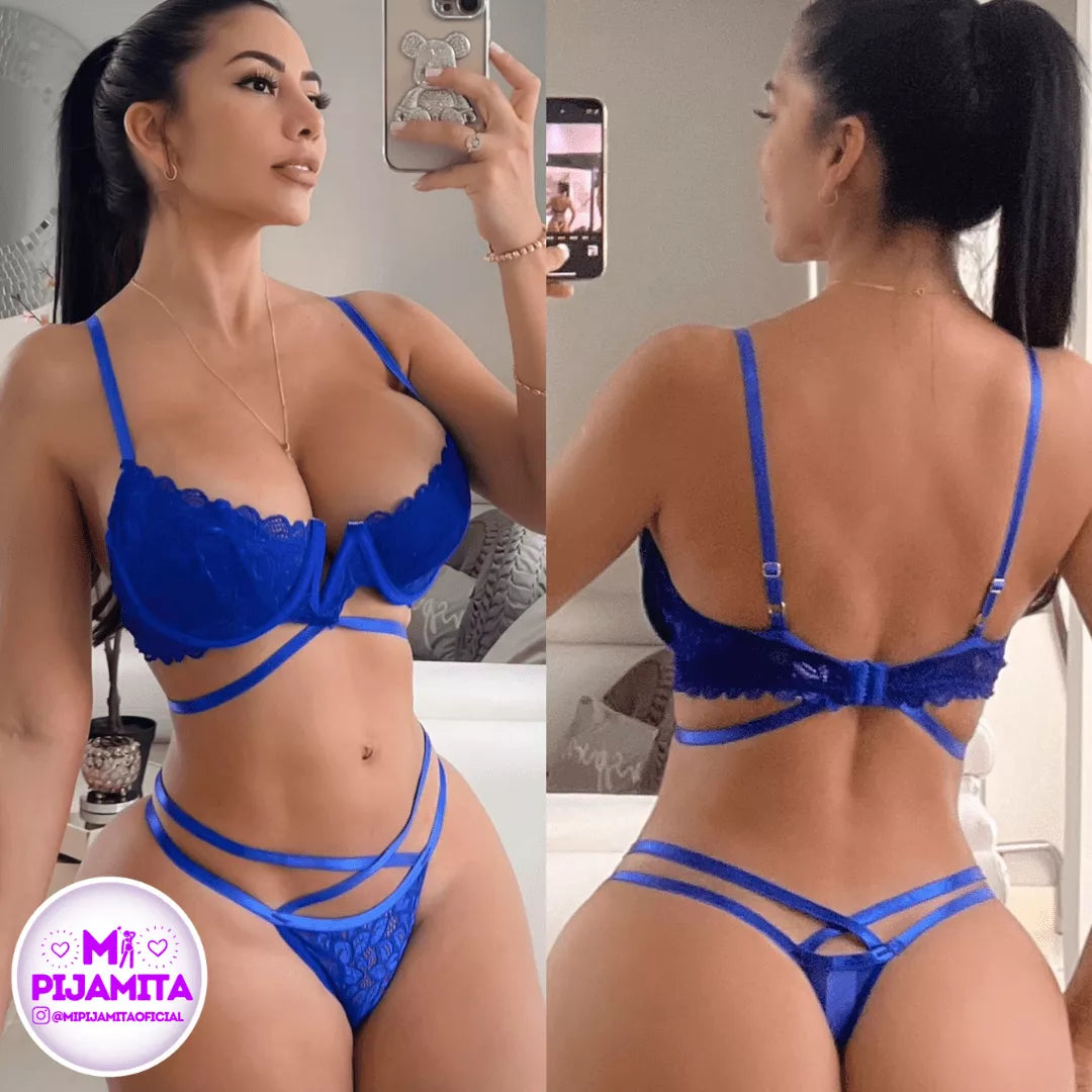 LENCERIA ALONDRA AZUL REY